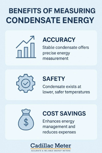 Benefits of Measuring Condensate Energy Benefits of Measuring Condensate Energy - Infographic by cadillac Meter